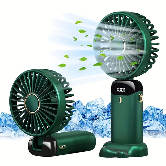 Mini Handheld Fan, LED Display 5 Speed
