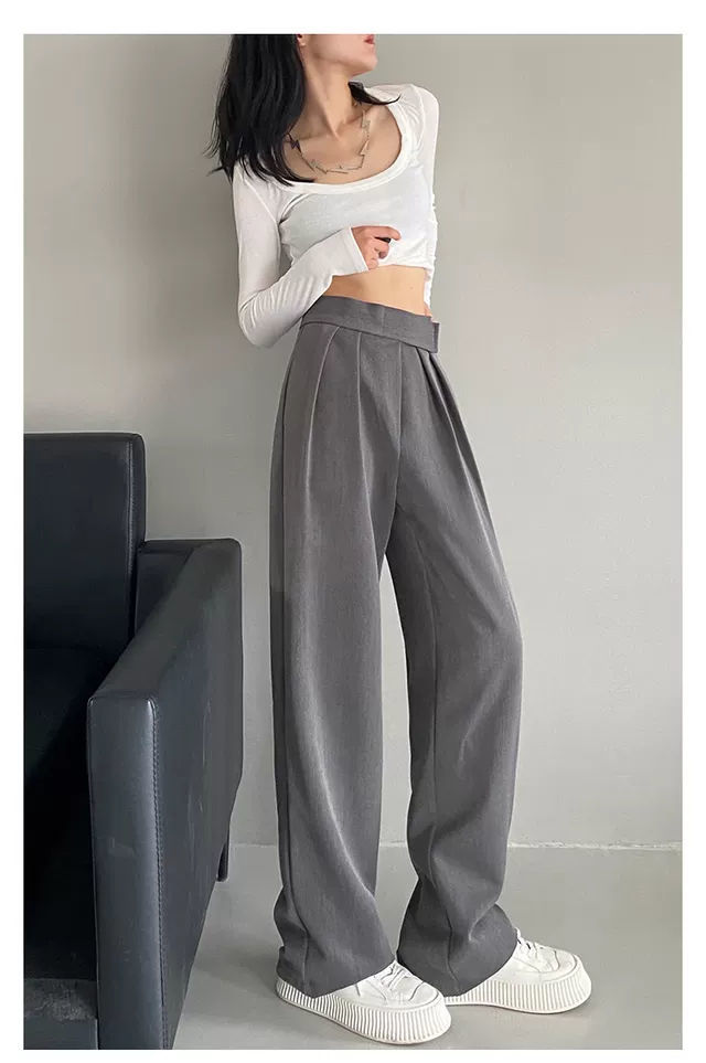 Solid Pleated Wide Leg Trousers Various Colours