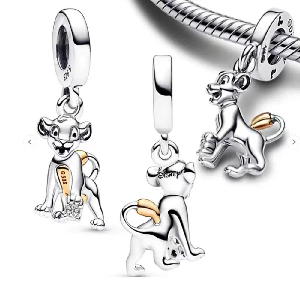 Disney 100 Anniversary Mickey Minnie Dumbo And More 100% 925 Sterling SILVER Charm Beads Dangle Charm fit Original Pandora Bracelet