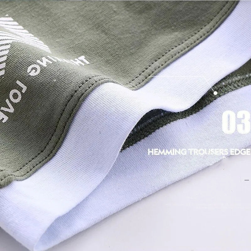 4Pcs Men's Breathable Comfort Hello Boxer Shorts Set