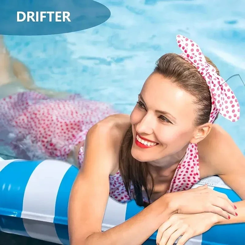 1PC Inflatable Float Hammock for Adults - Perfect Poolside Lounging! Enjoy Water Play This Summer with this Fun Water Sports Accessory.