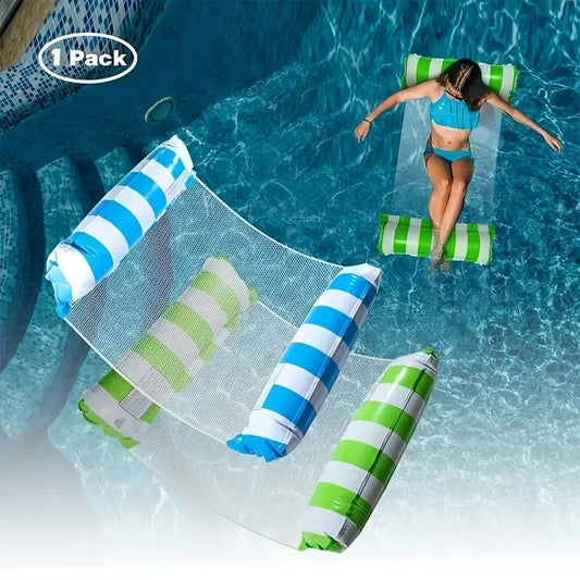 1PC Inflatable Float Hammock for Adults - Perfect Poolside Lounging! Enjoy Water Play This Summer with this Fun Water Sports Accessory.