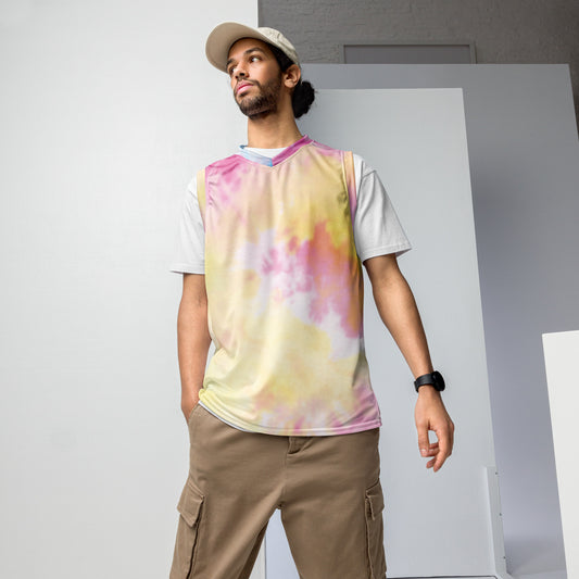 Tye Dye Recycled unisex basketball jersey