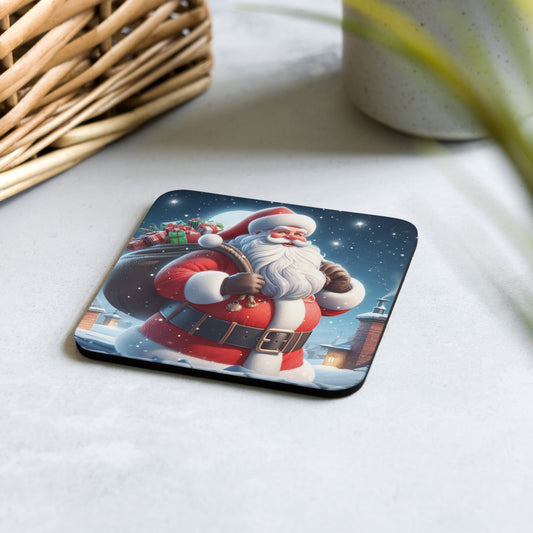 Santa Cork-back coaster