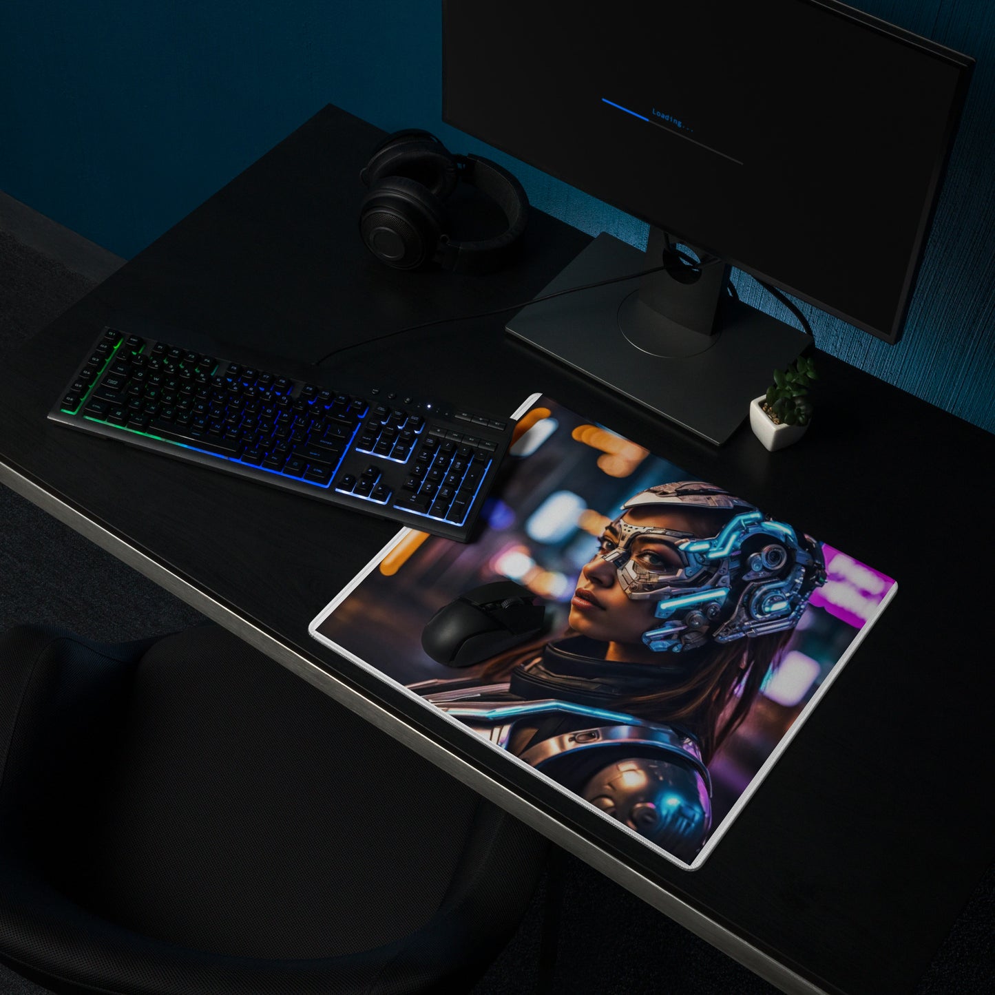 Cyborg Woman Gaming mouse pad