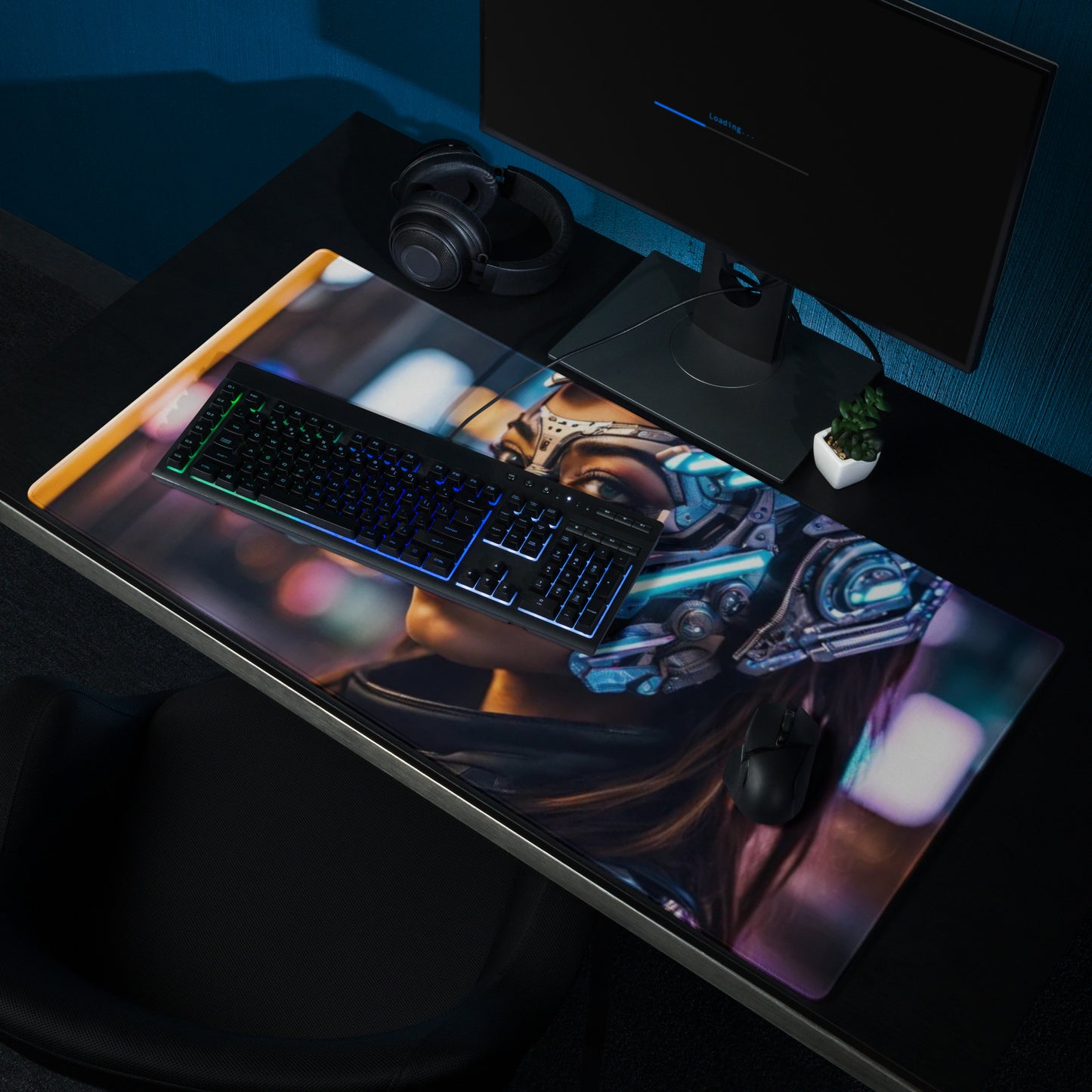 Cyborg Woman Gaming mouse pad