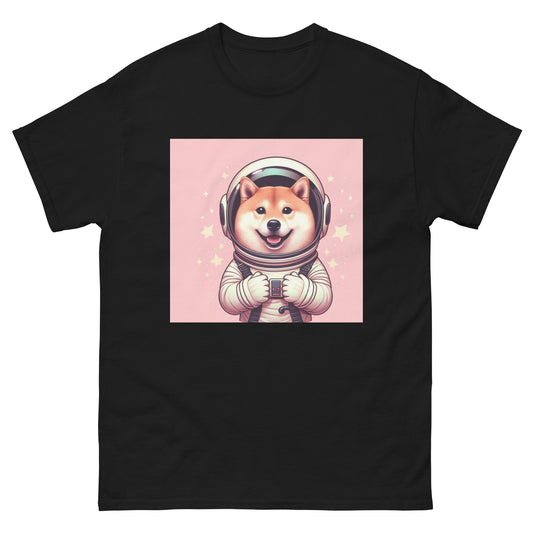 Pink Shiba Atronaut Men's Classic T-Shirt