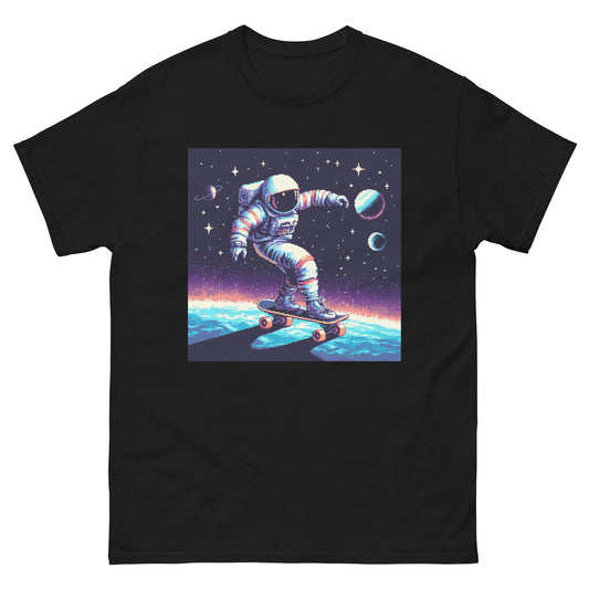 Astronaut Skateboarding In Space Men's Classic T-Shirt