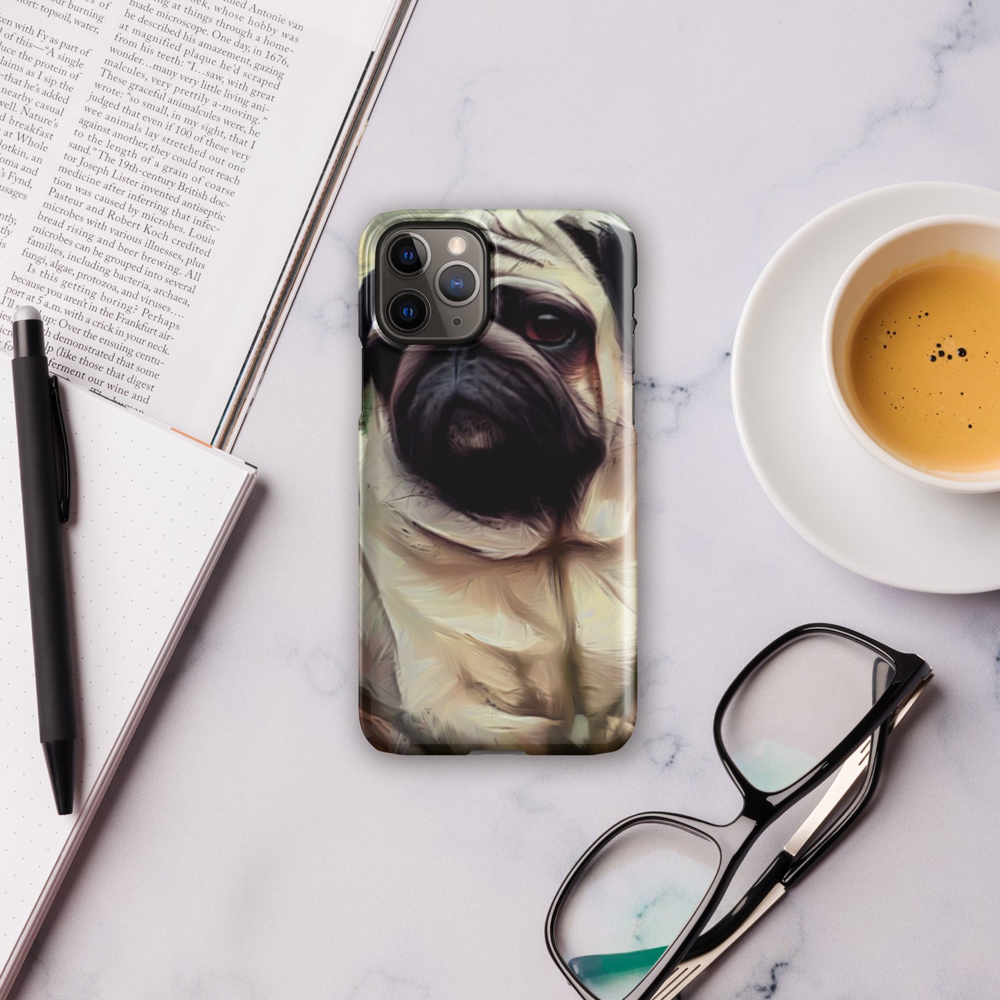 Pug In A Field Snap case for iPhone®