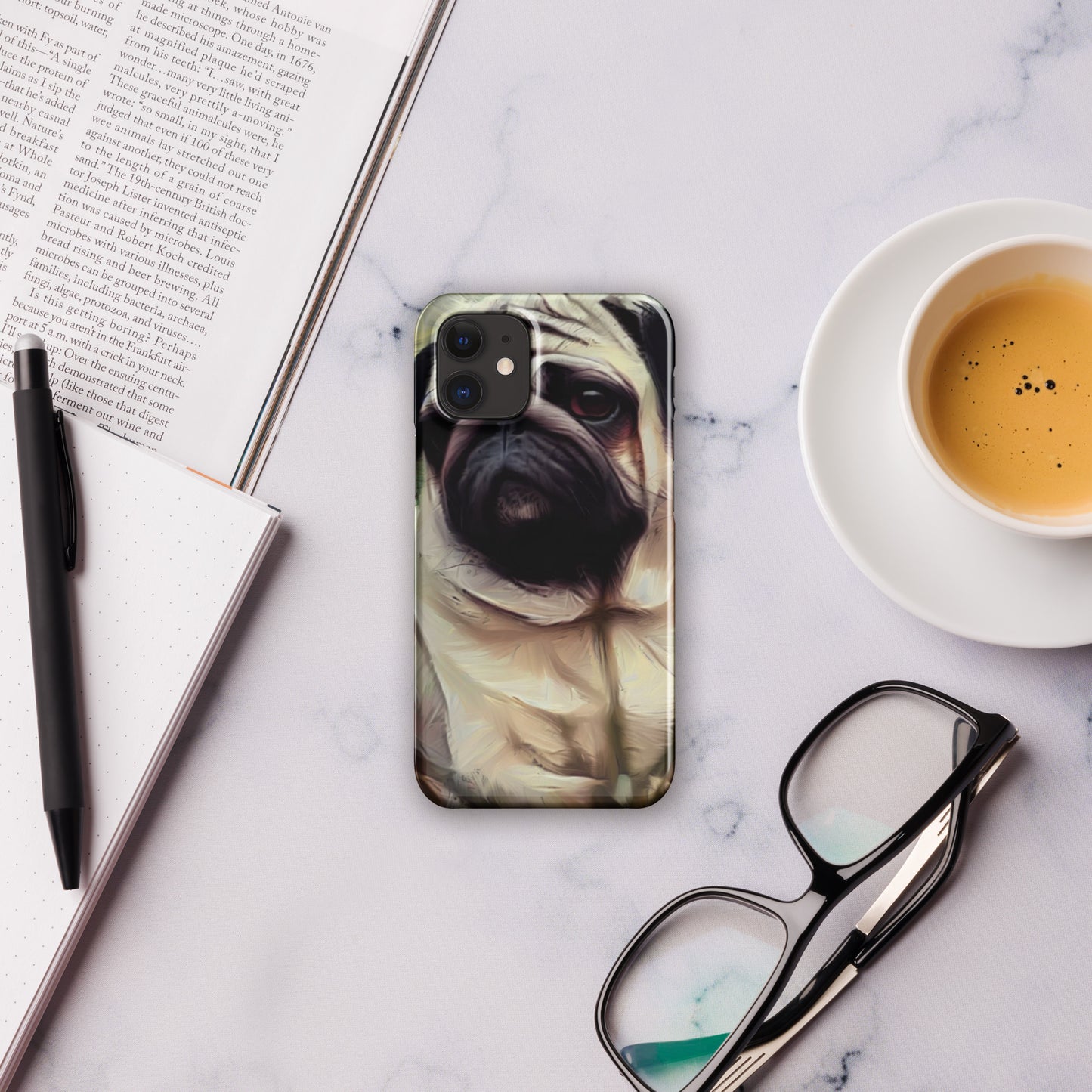 Pug In A Field Snap case for iPhone®