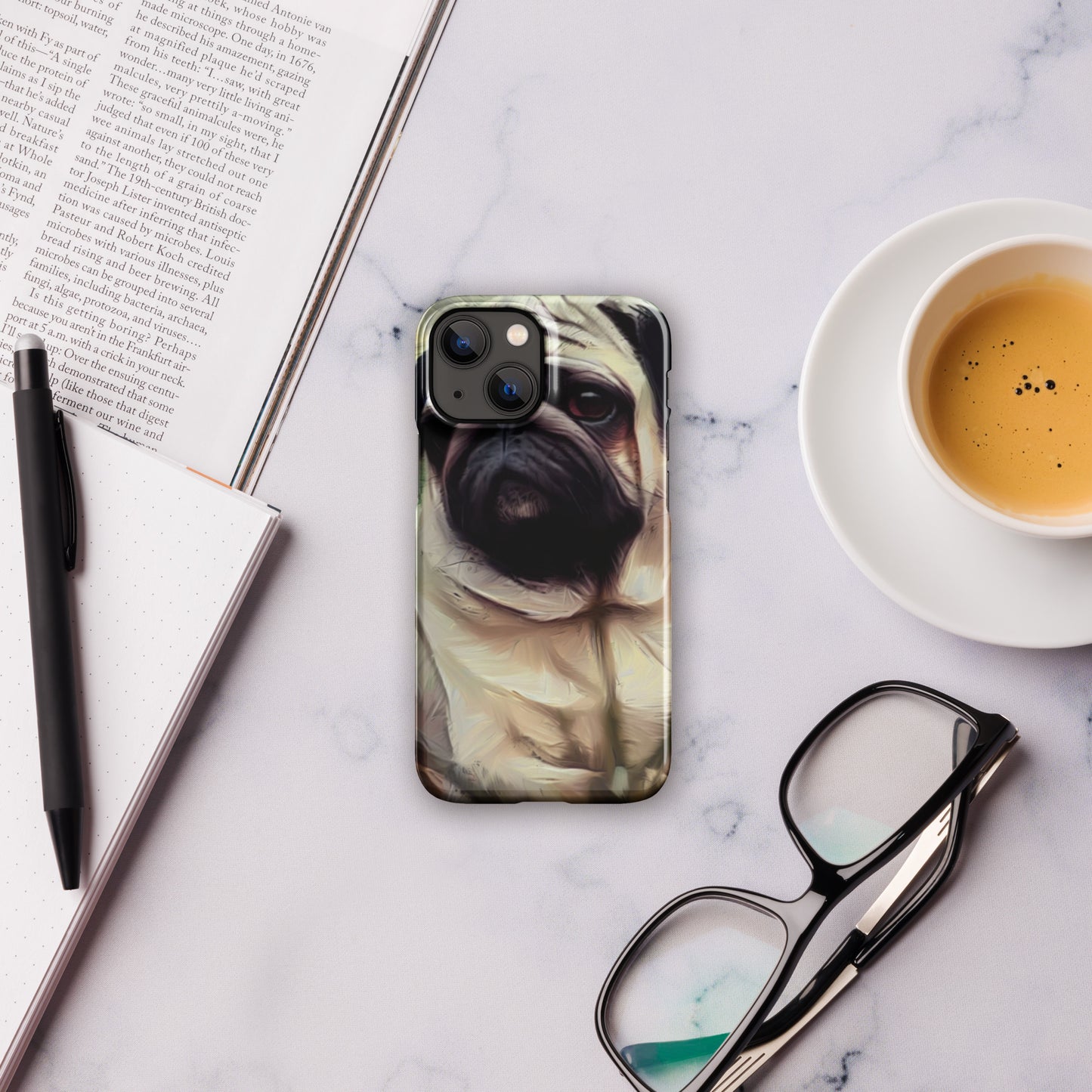 Pug In A Field Snap case for iPhone®