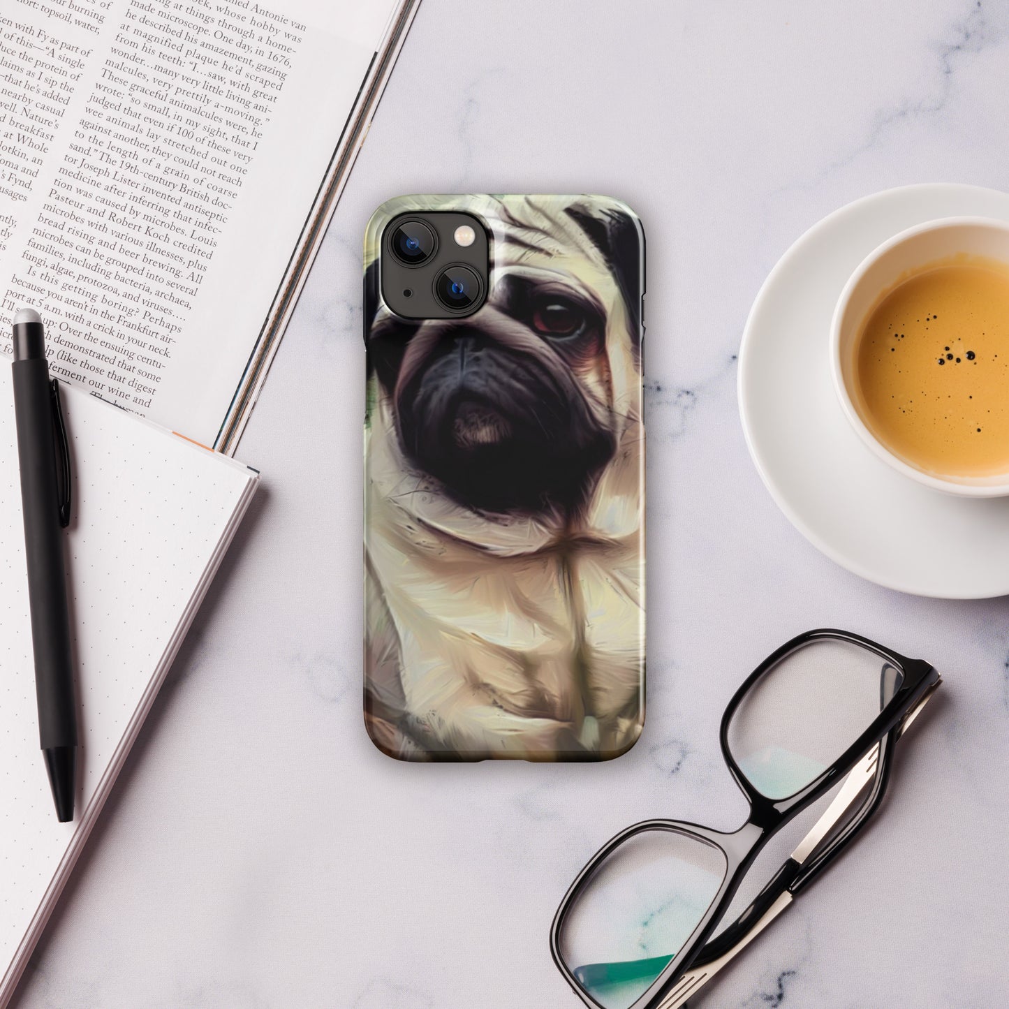Pug In A Field Snap case for iPhone®