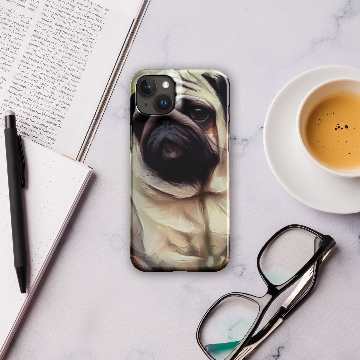 Pug In A Field Snap case for iPhone®