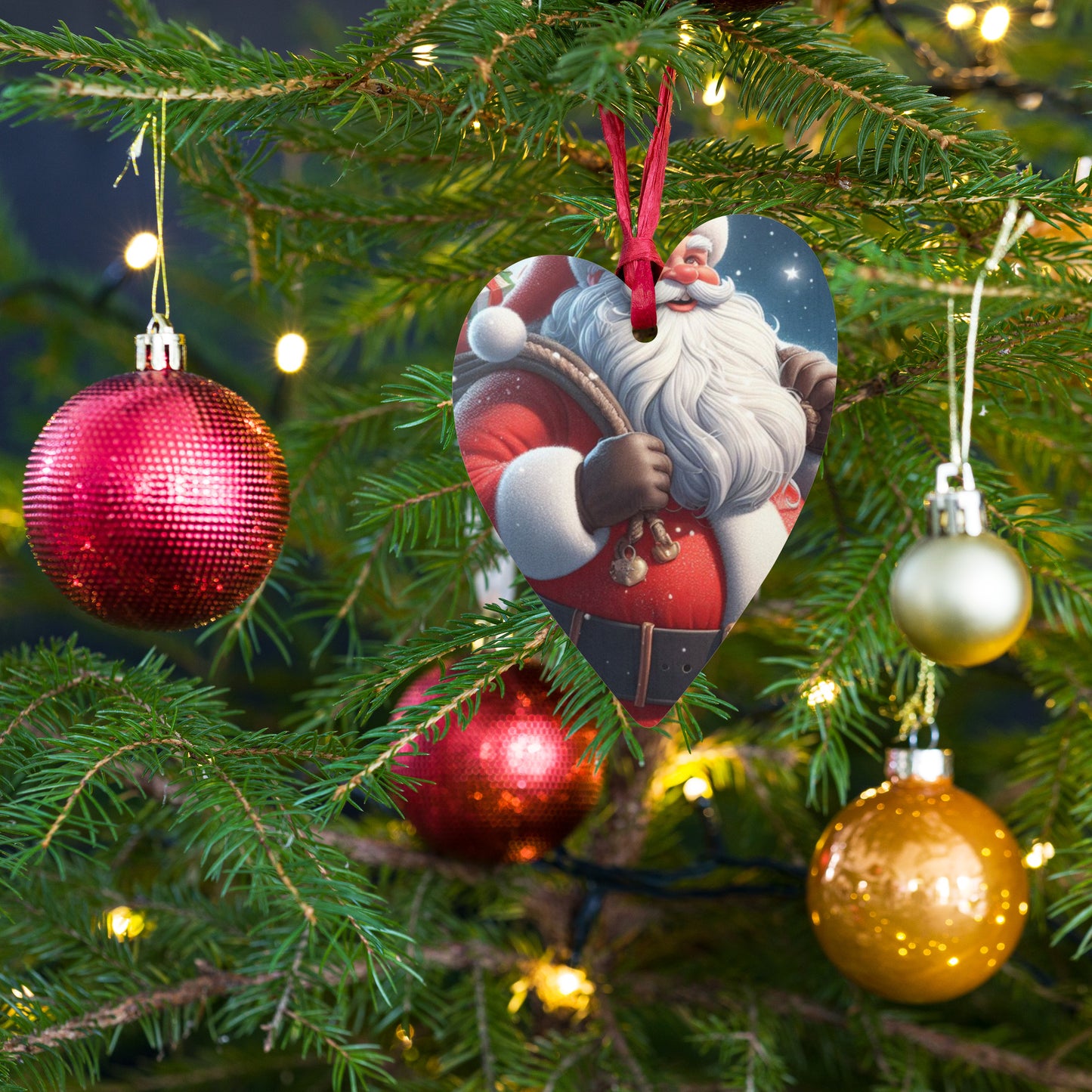 Santa Wooden ornaments