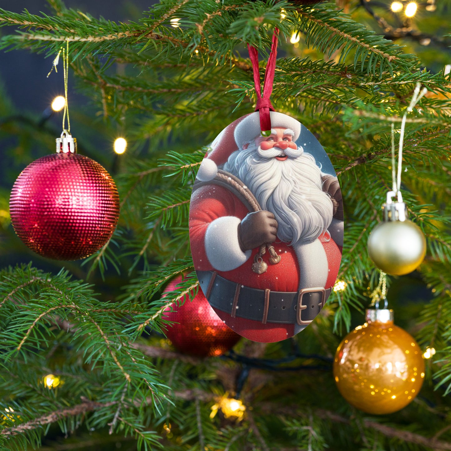 Santa Wooden ornaments