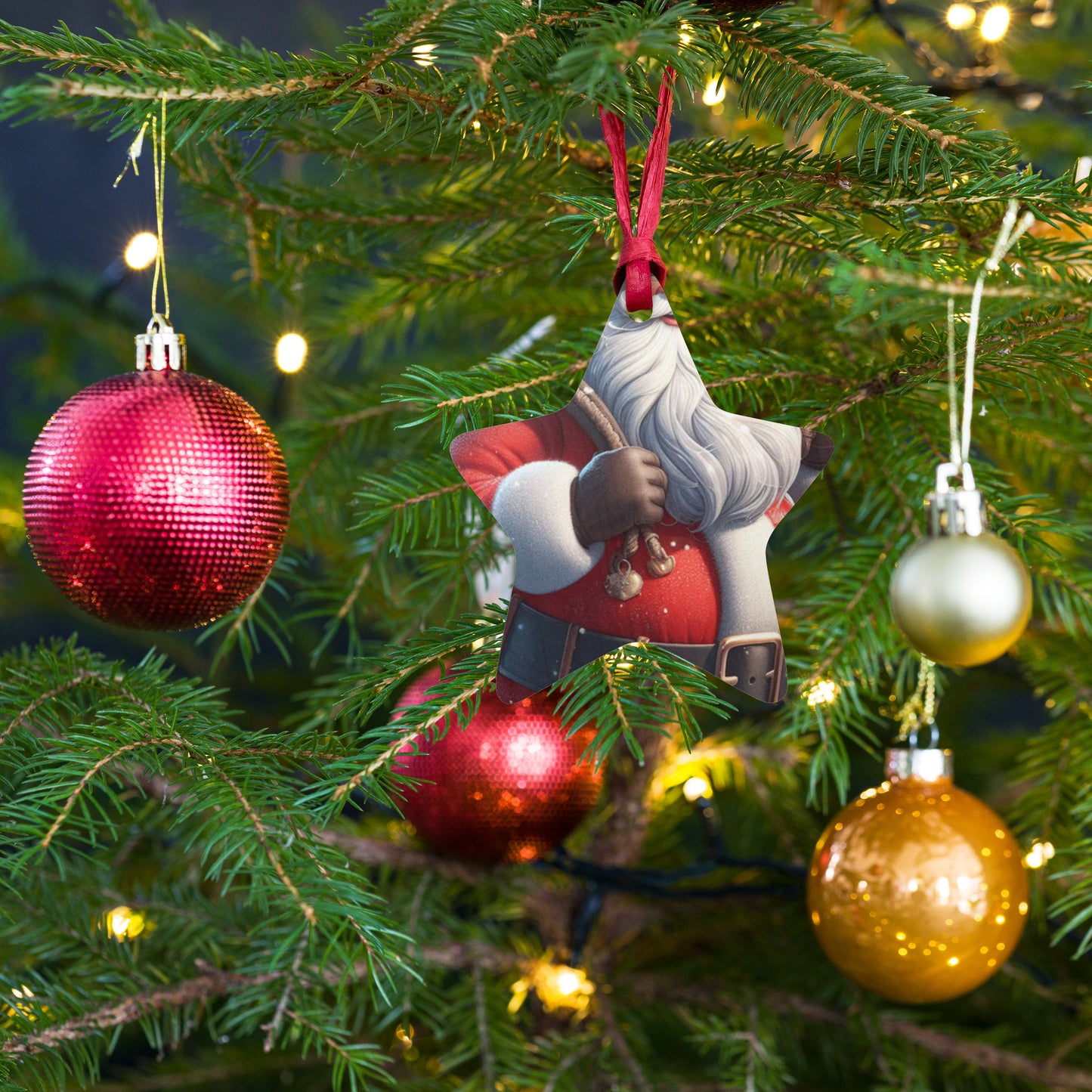 Santa Wooden ornaments