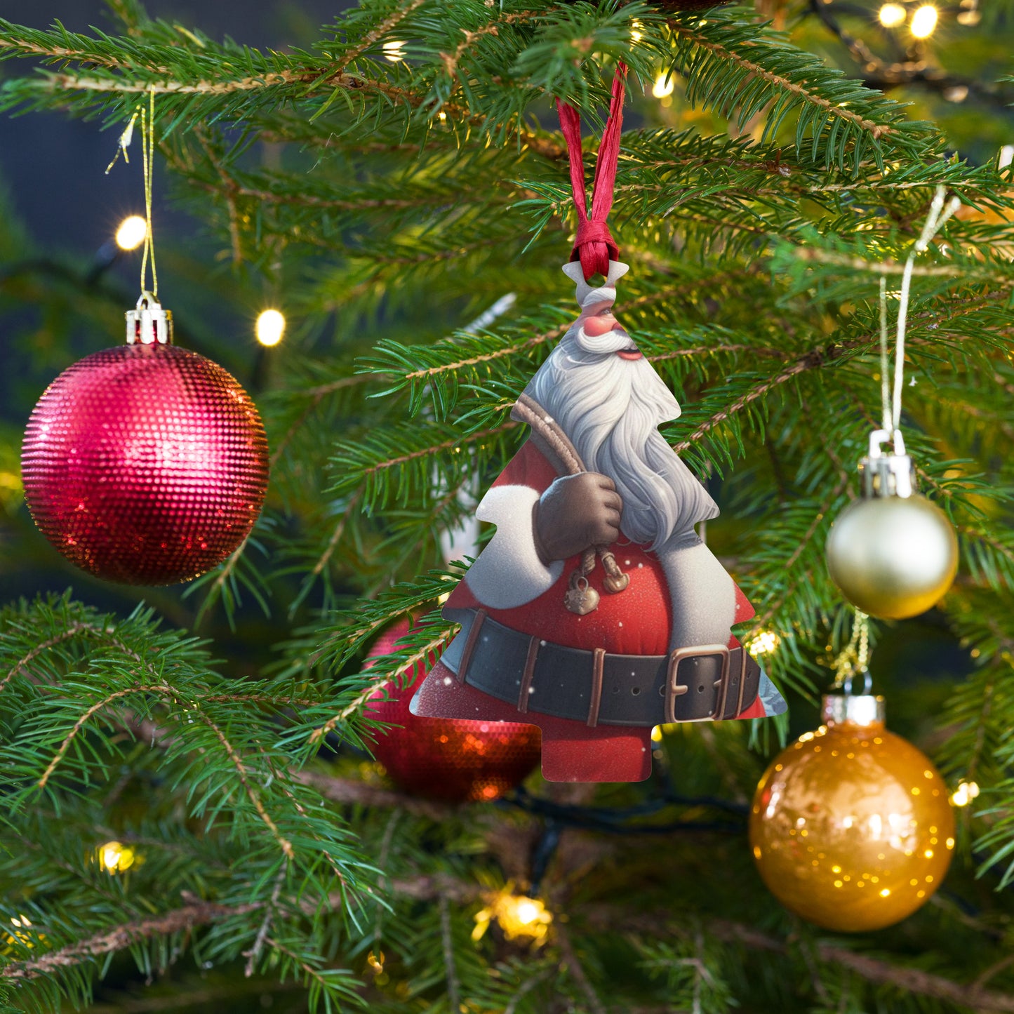 Santa Wooden ornaments