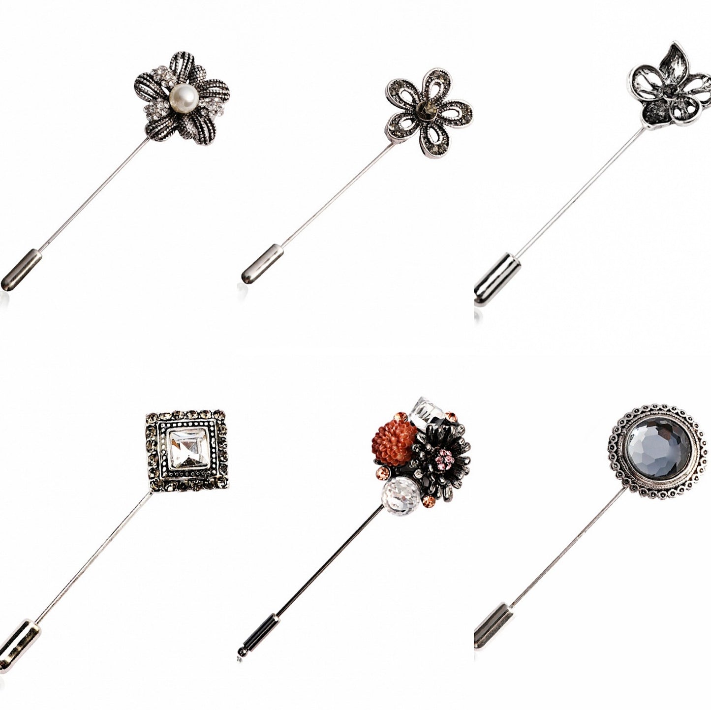 Cross-border men's suit accessories suit word brooch Muslim hijab pin retro brooch brooch pin