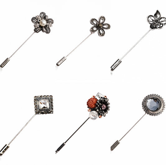 Cross-border men's suit accessories suit word brooch Muslim hijab pin retro brooch brooch pin