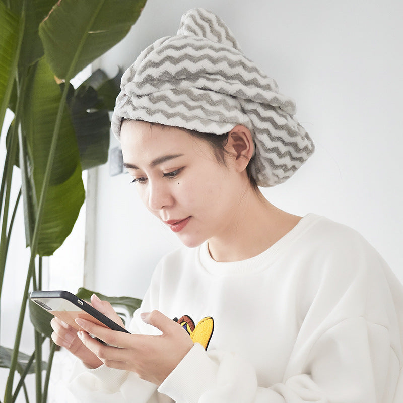 Coral Velvet Quick Drying Hanging Hat