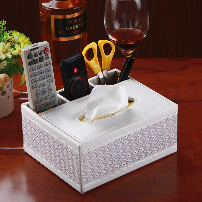 Cross-border creative multi-purpose leather paper cartridge household PU leather tissue box hotel napkin storage box