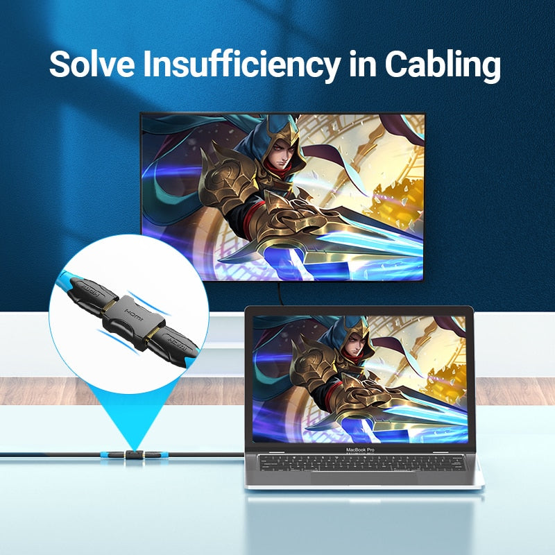 Vention HDMI Extender 4K HDMI 2.0 Female to Female Connector Cable Extension Adapter Coupler for PS4/3 TV Switch HDMI Extender