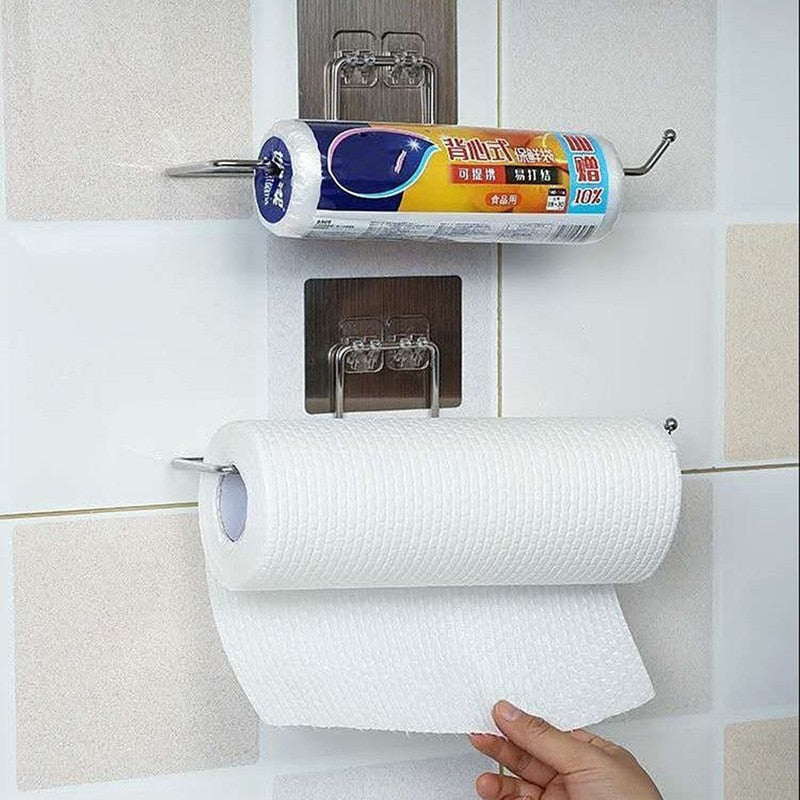 1/2PCS Hanging Kitchen Roll Holder Storage Racks