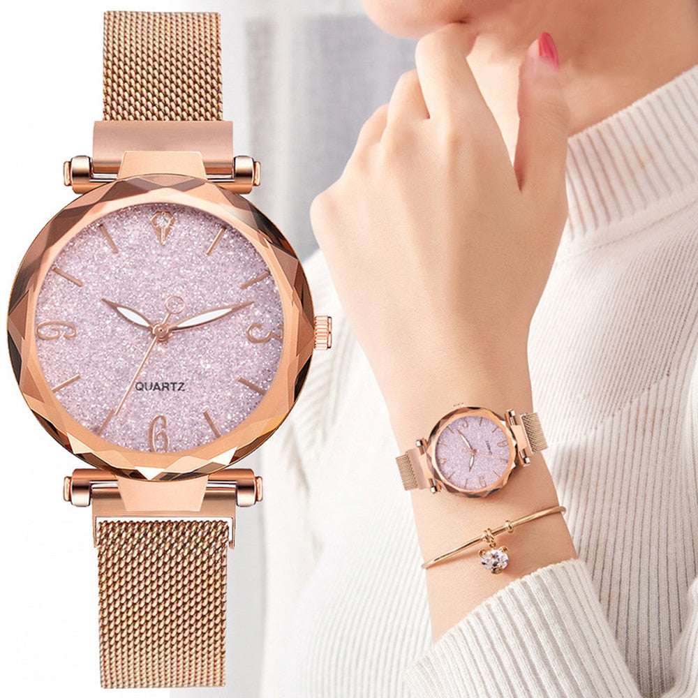 Rose Gold Womens Quartz Watch
