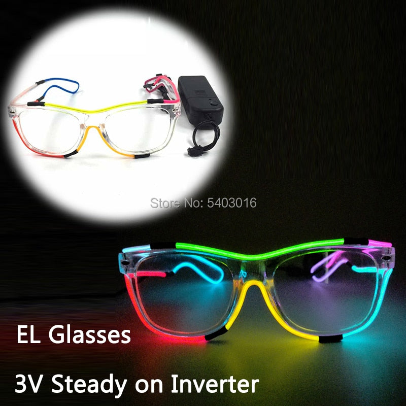 Colourful Neon LED Flashing Glowing Glasses Various Designs