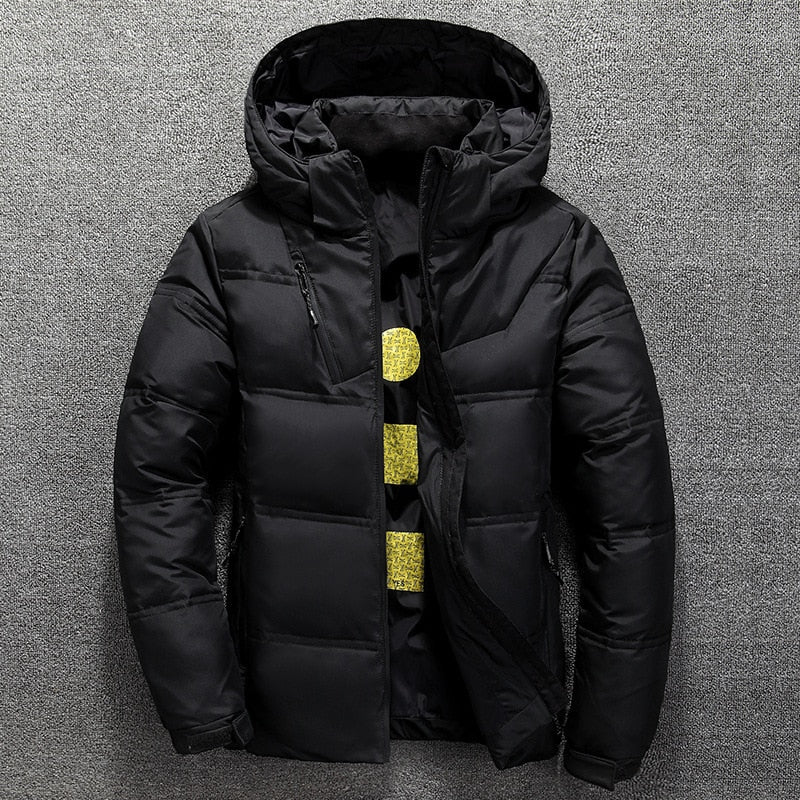 Men's Duck Down Padded Hooded Coat