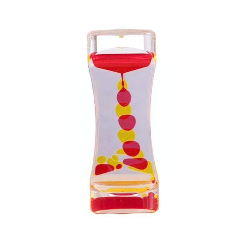 Autistic Sensory Toys Liquid Motion Bubbler Timer Colorful Liquid Bubbler ADHD Fidget Toy Calm Relax Desk Toy for Kids