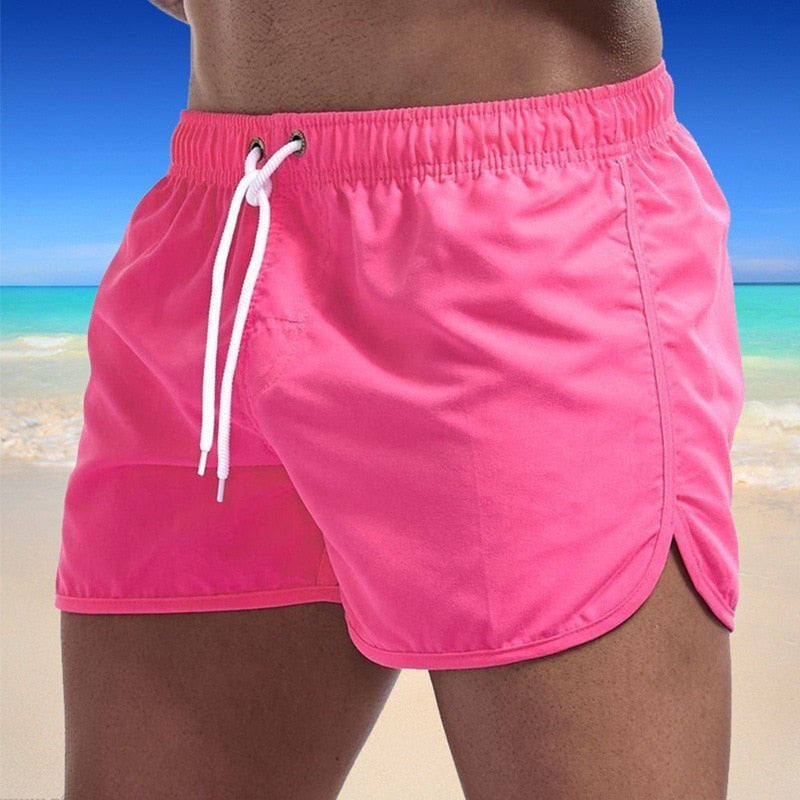 Summer Men's Swimwear Shorts Brand Beachwear Swim Trunks Men Swimsuit Low Waist Breathable Beach Wear Surf