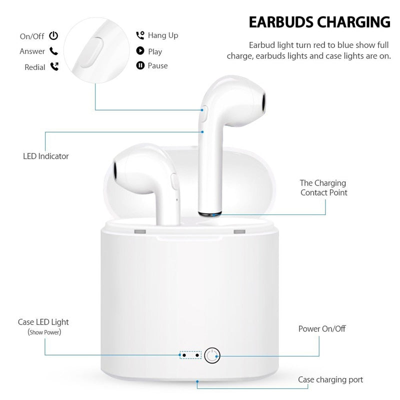 I7 Noise Cancelling Earphones For All Smartphones