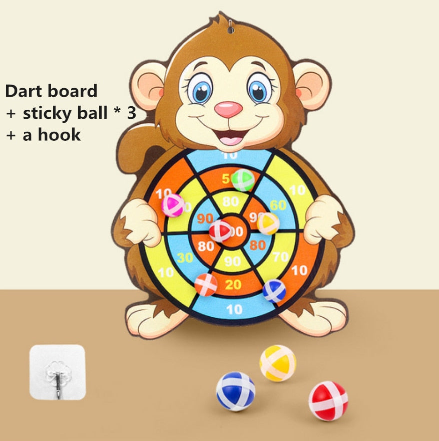 Children's Animal Sticky Dart Board Game Various Animals