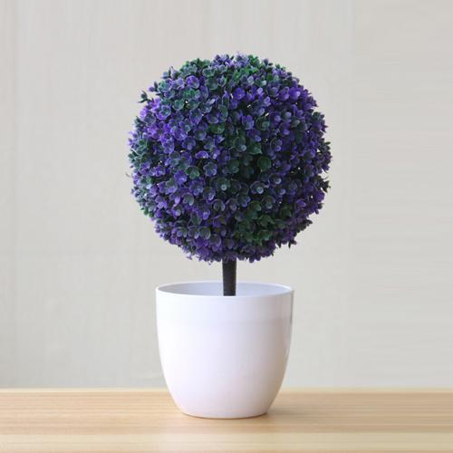 Artificial Potted Topiary Ball Multiple Colours