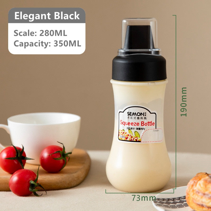 350ML Sauce Squeeze Bottle Five Hole Dispenser