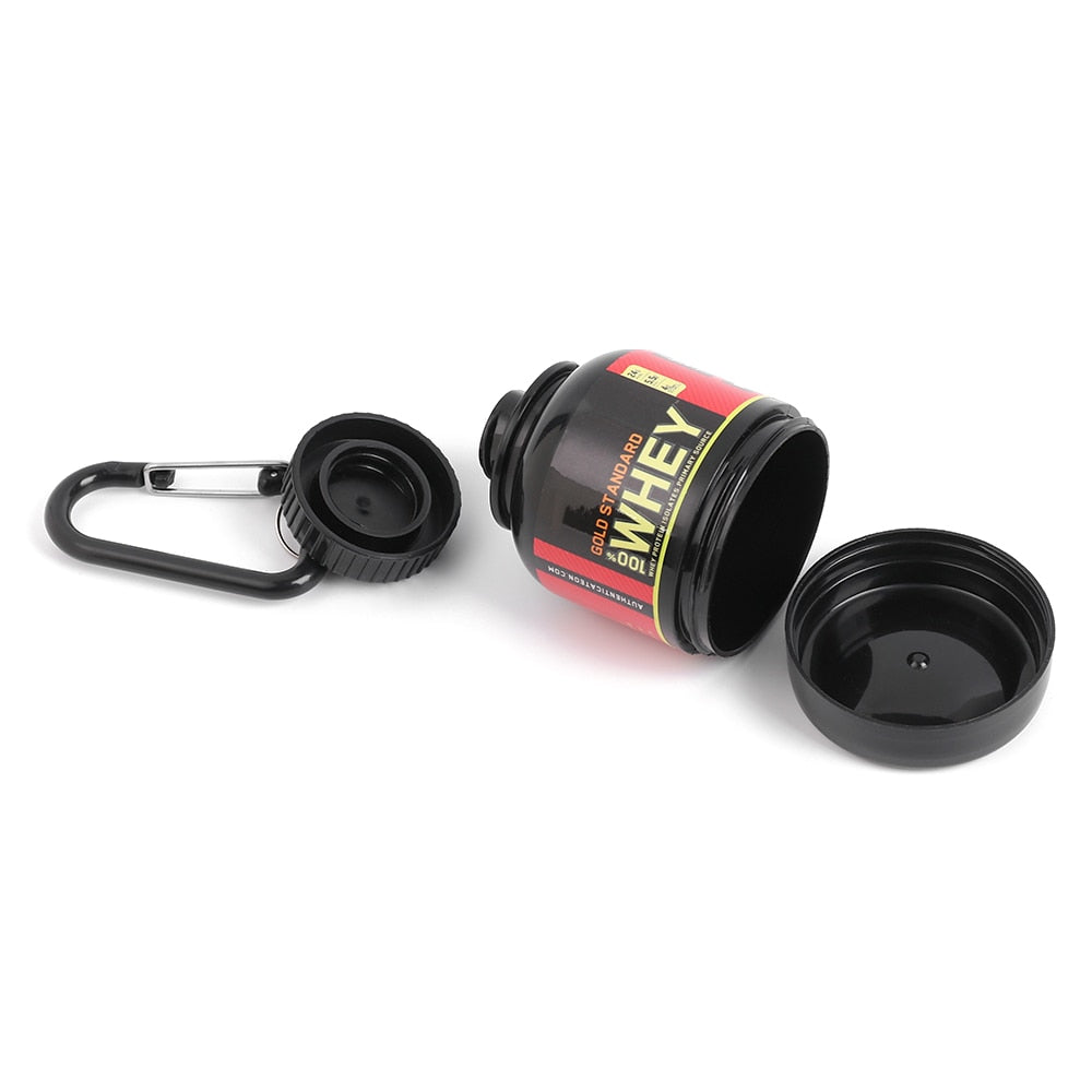 Mini Portable Protein Powder Storage Bottles With Keychain