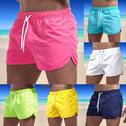 Summer Men's Swimwear Shorts Brand Beachwear Swim Trunks Men Swimsuit Low Waist Breathable Beach Wear Surf