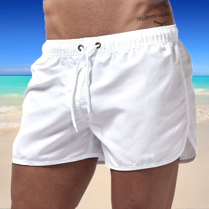 Summer Men's Swimwear Shorts Brand Beachwear Swim Trunks Men Swimsuit Low Waist Breathable Beach Wear Surf