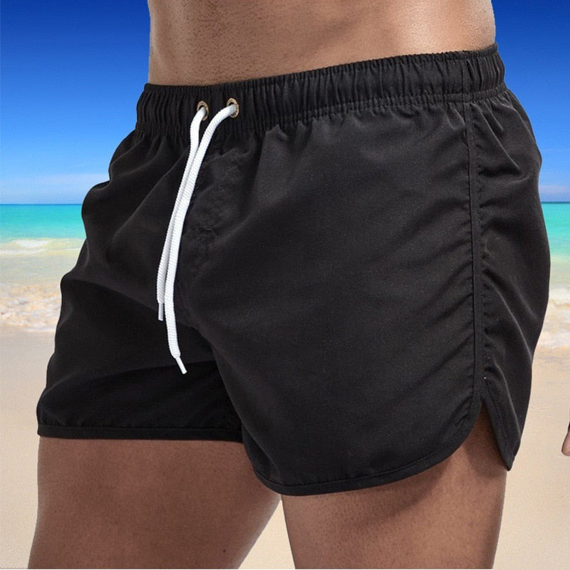 Summer Men's Swimwear Shorts Brand Beachwear Swim Trunks Men Swimsuit Low Waist Breathable Beach Wear Surf