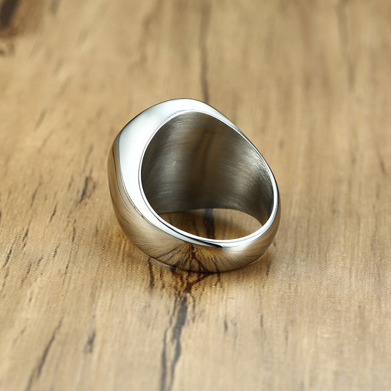 Men's Stainless Steel Memorial Ring With Compartment For Ashes