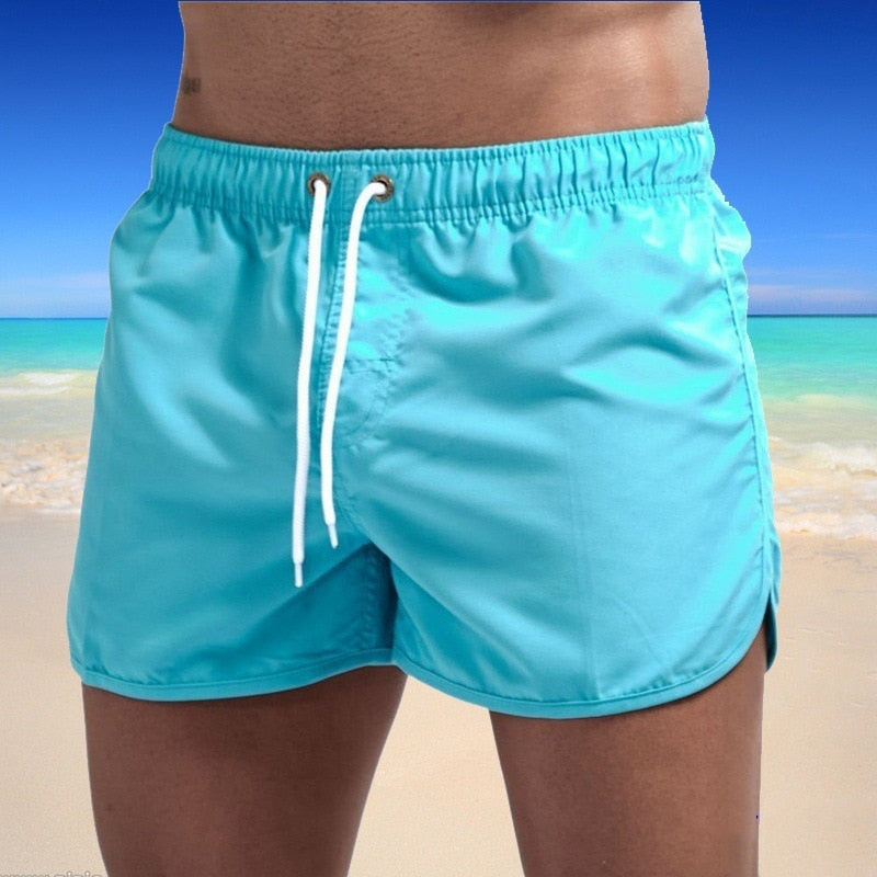 Summer Men's Swimwear Shorts Brand Beachwear Swim Trunks Men Swimsuit Low Waist Breathable Beach Wear Surf
