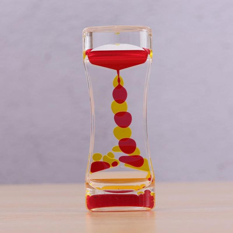 Autistic Sensory Toys Liquid Motion Bubbler Timer Colorful Liquid Bubbler ADHD Fidget Toy Calm Relax Desk Toy for Kids