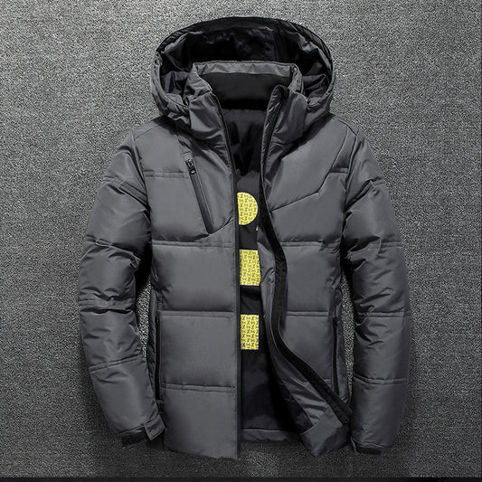 Men's Duck Down Padded Hooded Coat