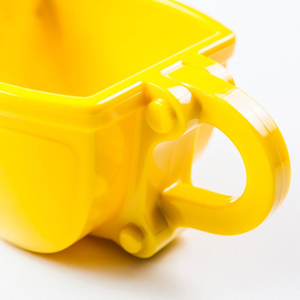 3D Yellow Excavator Bucket Model Cafe Coffee Mug With Spade Shovel Spoon