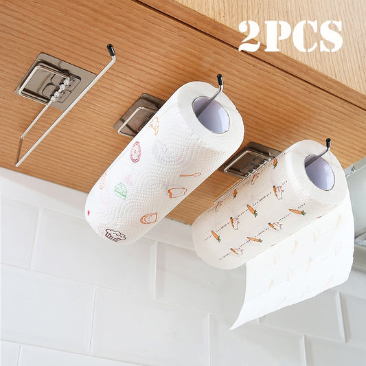 1/2PCS Hanging Kitchen Roll Holder Storage Racks