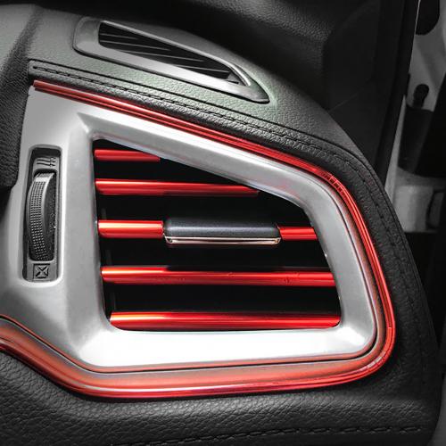 10Pcs 20cm Universal  Car Air Conditioner Outlet Decorative U Shape Moulding Trim Strips Decor Car Styling Accessories