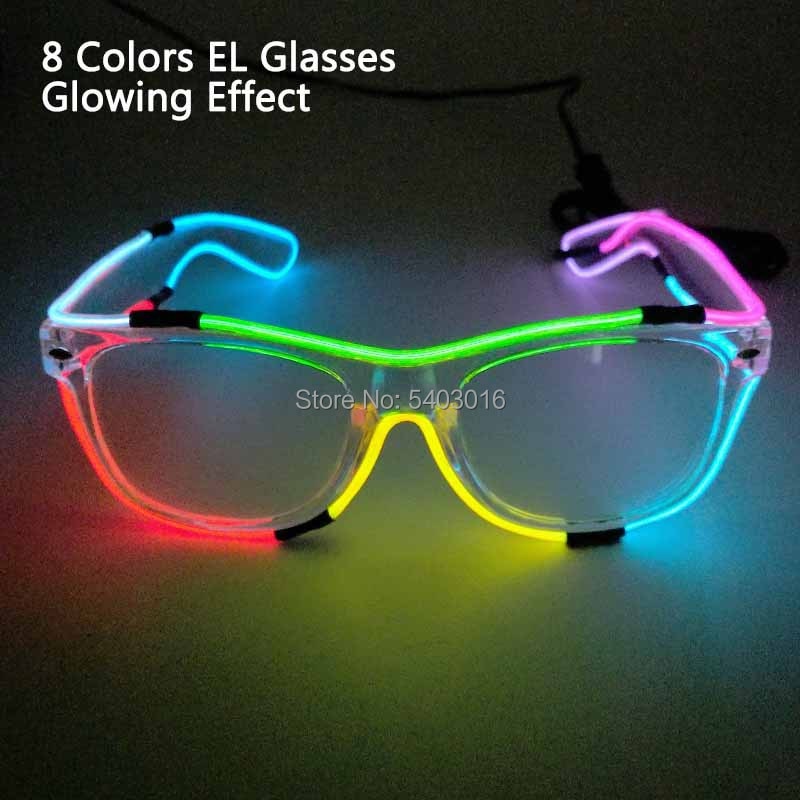 Colourful Neon LED Flashing Glowing Glasses Various Designs
