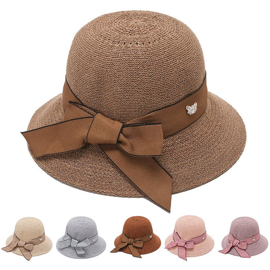 Womens Ribbon Beach Hat