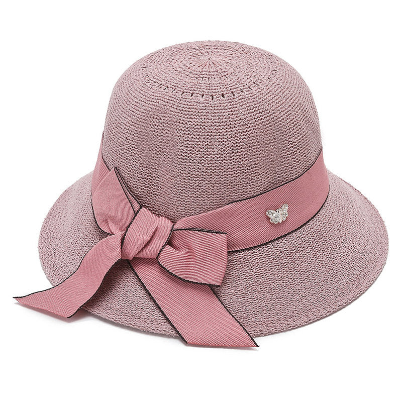 Womens Ribbon Beach Hat